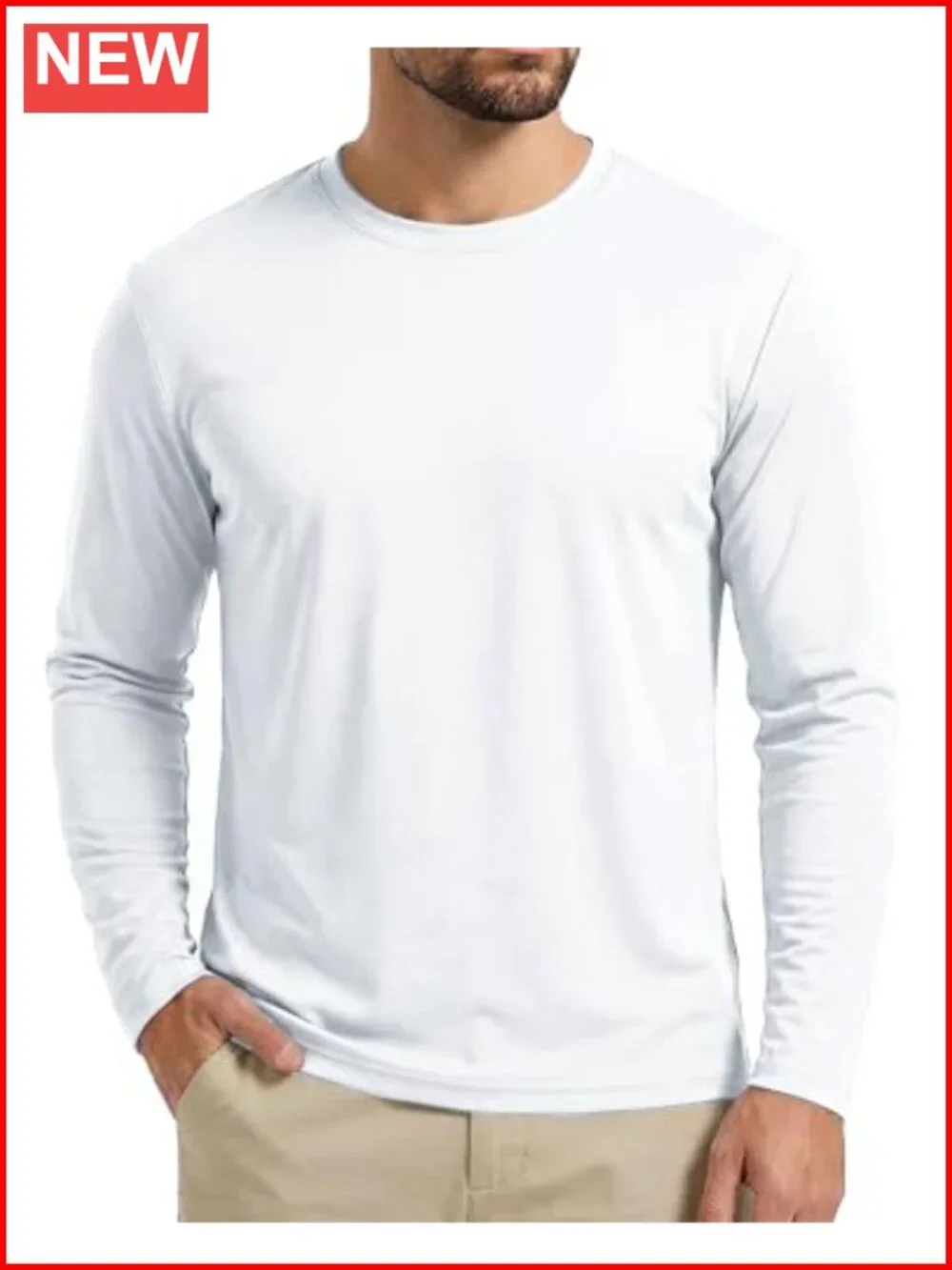 Men's UPF 80+ Rash Guard Sun Shirt Long Sleeve UV Protection Quick Dry Swim Tee